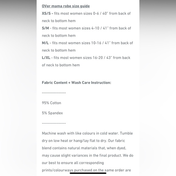 NWT The OVer Company Kelsey Mama Robe XS/S - Picture 10 of 10